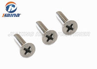 A2 A4 Stainless Steel Cross Recessed DIN7997 Contersunk Self Tapping Sekrup logam untuk baja