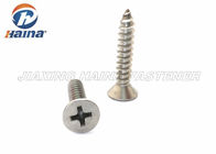 A2 A4 Stainless Steel Cross Recessed DIN7997 Contersunk Self Tapping Sekrup logam untuk baja