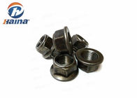 Carbon Steel Gr4.8 8.8 Seng Disepuh / Kacang Flange Hex Hitam DIN6923