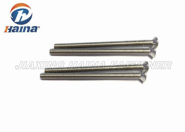 Slot silang Kepala Datar M6 Tiang panjang Sekrup Mesin Countersunk Non Standar