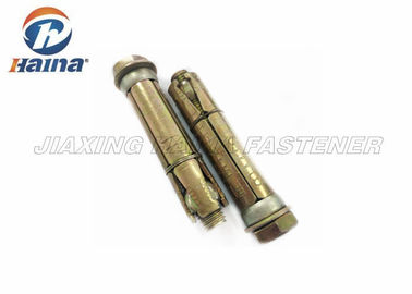Empat Bagian Tugas Berat Shell M10 Baja Karbon Gr.4.8 Baut Berlapis Seng Kuning