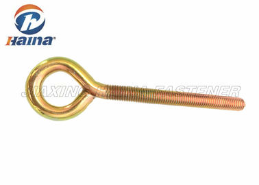 Tensile Carbon Steel Galvanized Eye Bolts 1-1 / 2 `` Batang Berulir Penuh