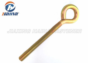 Tensile Carbon Steel Galvanized Eye Bolts 1-1 / 2 `` Batang Berulir Penuh