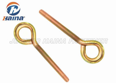 Tensile Carbon Steel Galvanized Eye Bolts 1-1 / 2 `` Batang Berulir Penuh