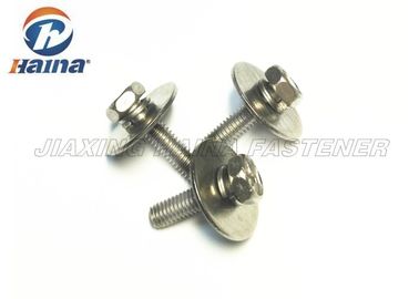 SUS304 SUS316 Sekrup Mesin Kombinasi Kepala Hex Dengan Mesin Cuci Datar Besar