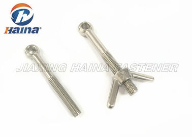 DIN444 stainless steel / baja karbon baut mata baja setengah ulir dan mur sayap