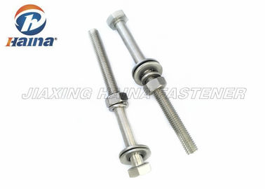 Baja Tahan Karat Kekuatan Tinggi 316 hex setengah ulir Baut dan mur dengan ring