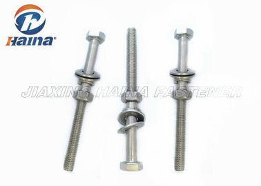 Baja Tahan Karat Kekuatan Tinggi 316 hex setengah ulir Baut dan mur dengan ring