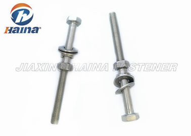 Baja Tahan Karat Kekuatan Tinggi 316 hex setengah ulir Baut dan mur dengan ring