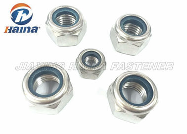 Nylon Lock Hex Head Nuts Stainless Steel Corrosion Resistance For Industrial Fields