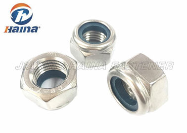 Nylon Lock Hex Head Nuts Stainless Steel Corrosion Resistance For Industrial Fields