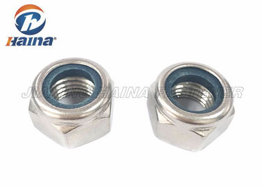Nylon Lock Hex Head Nuts Stainless Steel Corrosion Resistance For Industrial Fields