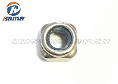 304 Stainless Steel Square Insert Nylon Lock Nuts Untuk Mengunci Konektor