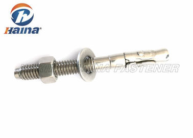 SS304 Baut Jangkar Stainless Steel 316 Berulir Penuh Ekspansi Untuk Beton