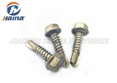 Stainless Steel 304 316 Benang Hex Pengeboran Sendiri Sekrup dan Mesin Cuci Logam