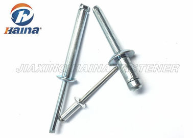 Zin Plated Aluminium / Steel Material Head Blind Rivets Nuts