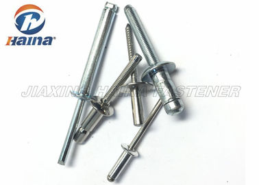 Zin Plated Aluminium / Steel Material Head Blind Rivets Nuts