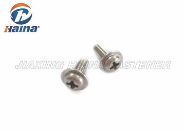 Stainless Steel 304 316 Mesin Sekrup Kepala Pan Tersembunyi Silang Dengan Kerah
