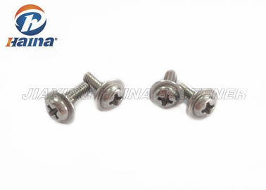Stainless Steel 304 316 Mesin Sekrup Kepala Pan Tersembunyi Silang Dengan Kerah