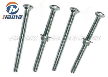 Pelatih Leher Persegi Baut Kereta Berlapis Seng untuk Kayu dengan Flange Nut
