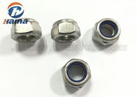 DIN 985 304 Stainless Steel Hex Nylon Insert Lock Nuts Untuk Mengunci Konektor