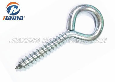 Carbon Steel 4.8 Grade Zinc Plated Heavy Duty Screw Eyes With Welded Eye Wood Thread