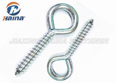 Carbon Steel 4.8 Grade Zinc Plated Heavy Duty Screw Eyes With Welded Eye Wood Thread