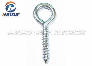 Carbon Steel 4.8 Grade Zinc Plated Heavy Duty Screw Eyes With Welded Eye Wood Thread