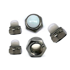 OEM Stainless Steel Kacang SS304 / 316 Hexagon Kubah Nilon Cap Kacang Putih