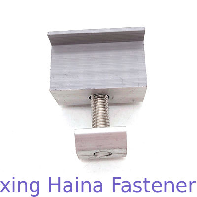 Penjepit Pemasangan Panel Surya Aluminium Pertengahan dengan Sekrup Tutup Kepala Soket Hex