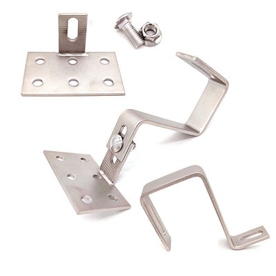 Standar SS304 Aksesoris Pemasangan Surya Pitched Roof Hook