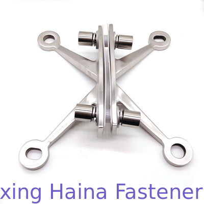 SS316 SS304 Cermin Stainless Steel 316 Empat Lengan Curtain Wall Fitting