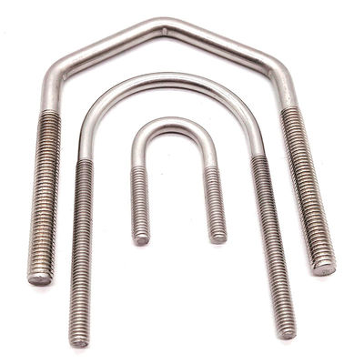 Pipa Sistem Metrik Batang Berulir Stainless Steel / baja karbon U Baut