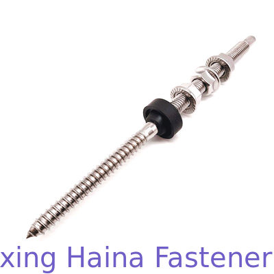 Baut Gantungan SS304 M10 200mm 250mm Dengan 3 Mur Flange